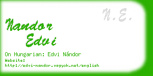 nandor edvi business card
