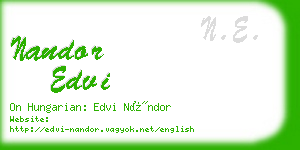 nandor edvi business card